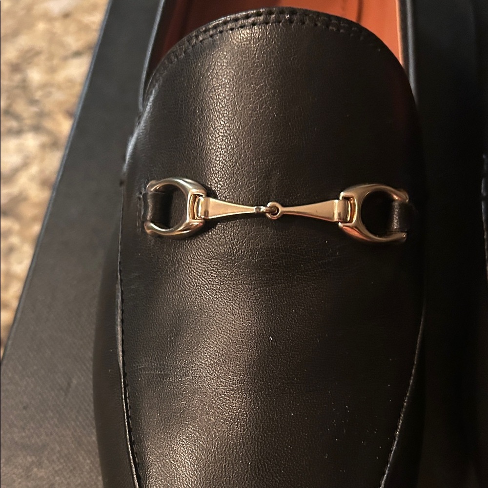 Coach Women’s Black Leather Slip-On Loafers - Picture 3 of 5